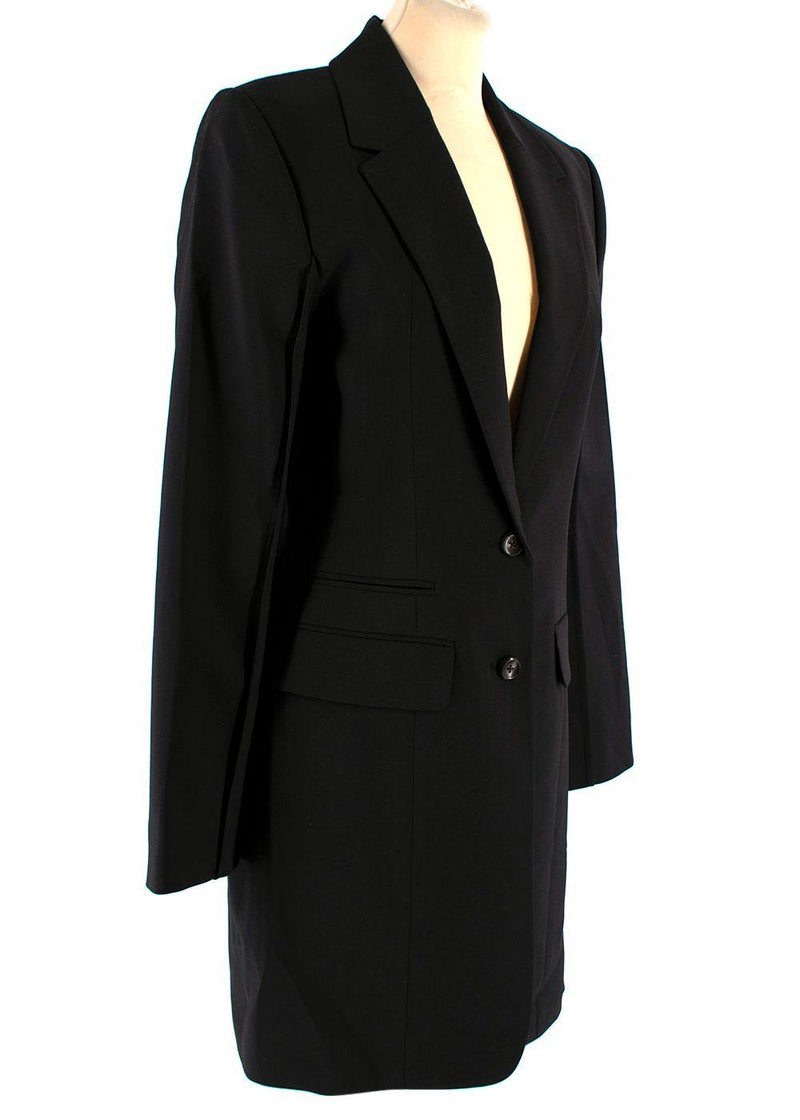 Black Longline Single-Breasted Blazer / Jacket