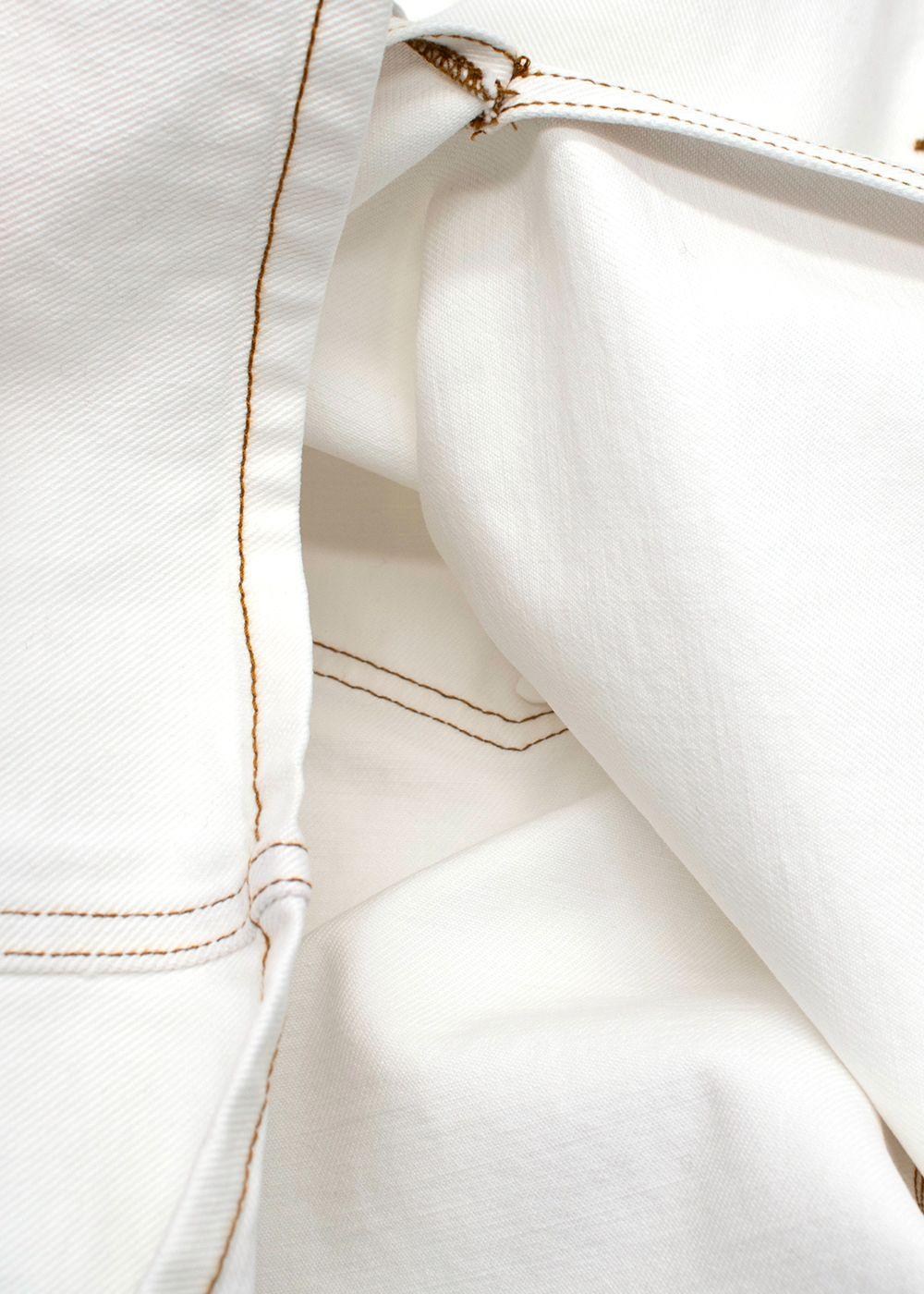 Saks Potts SS23 White Denim Zoe Skirt