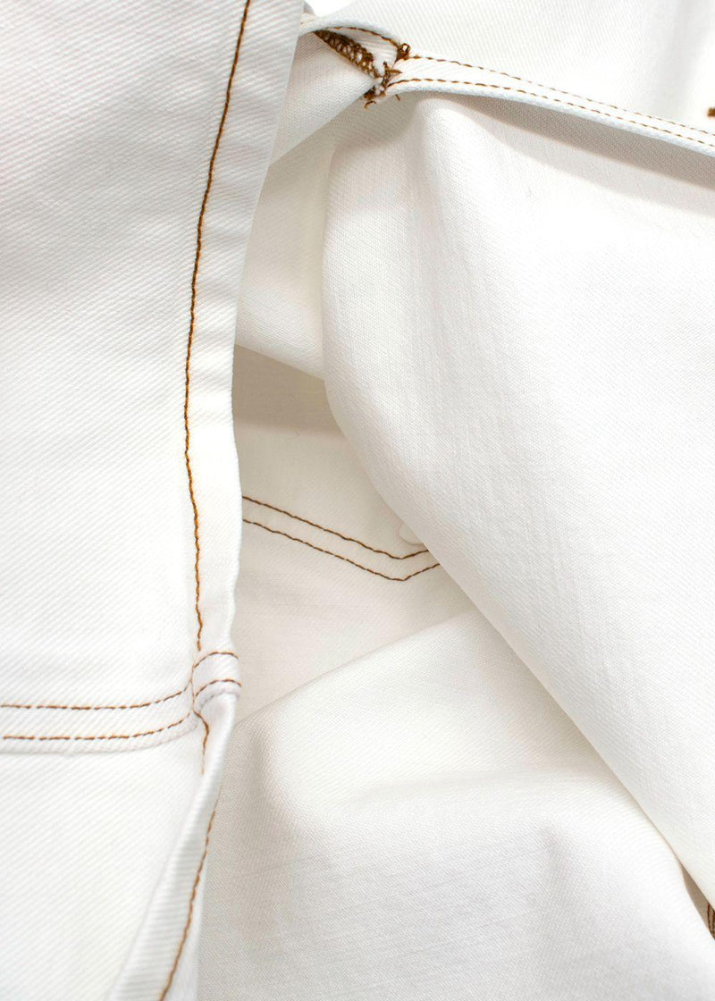 Saks Potts SS23 White Denim Zoe Skirt