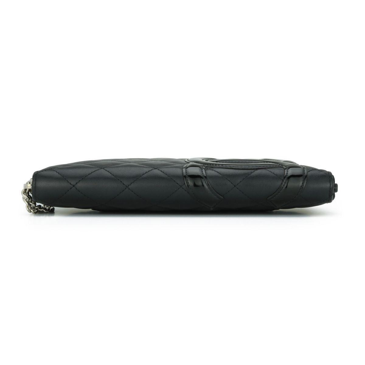 Chanel Black Cambon Zip-around Wallet