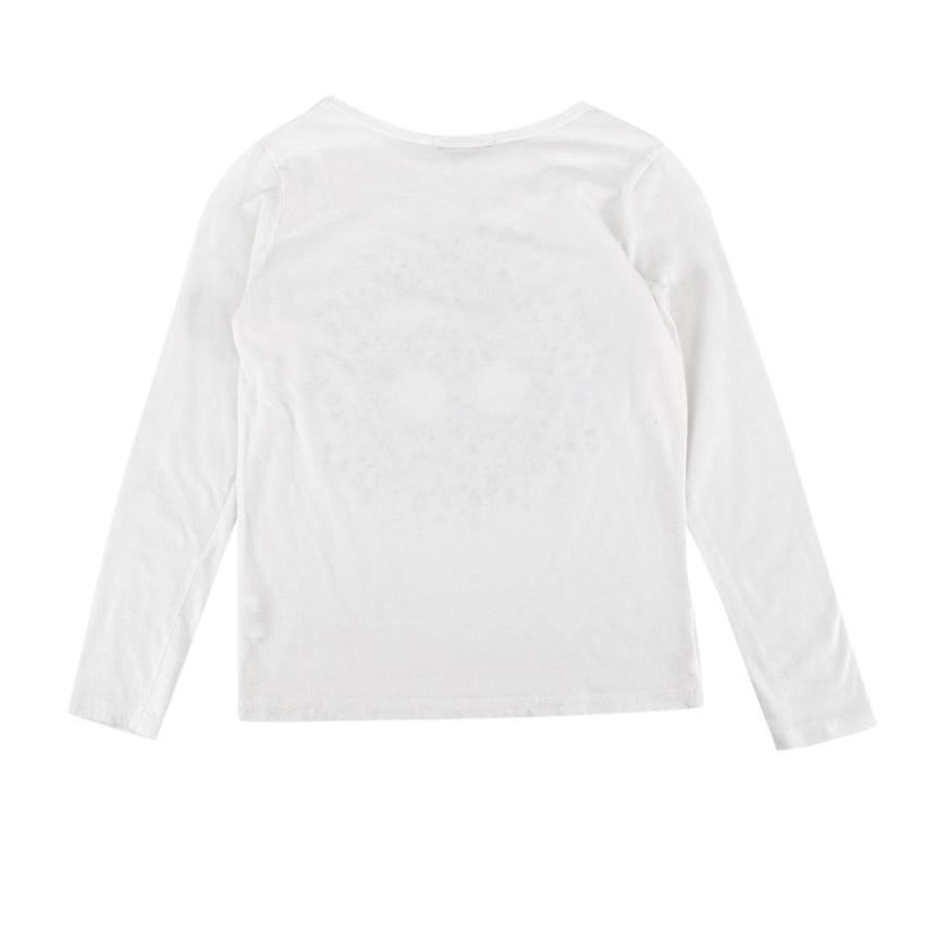 Bonpoint White Cherry Paisley Print Long Sleeved Top