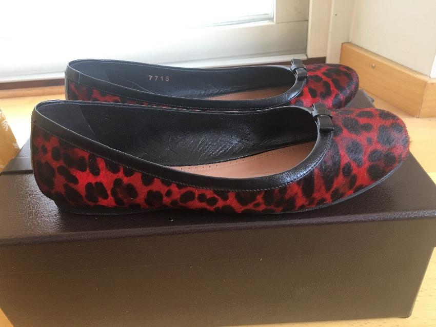 Alaia calf hair ballerina flats