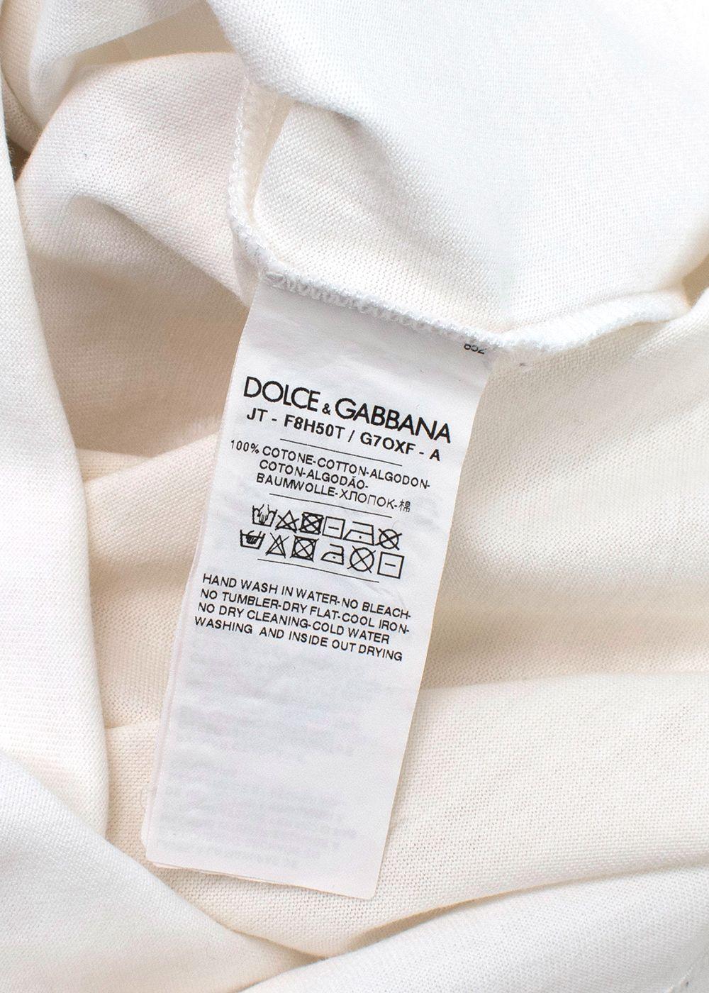 Dolce & Gabbana Ivory "Millennials" Logo T-Shirt