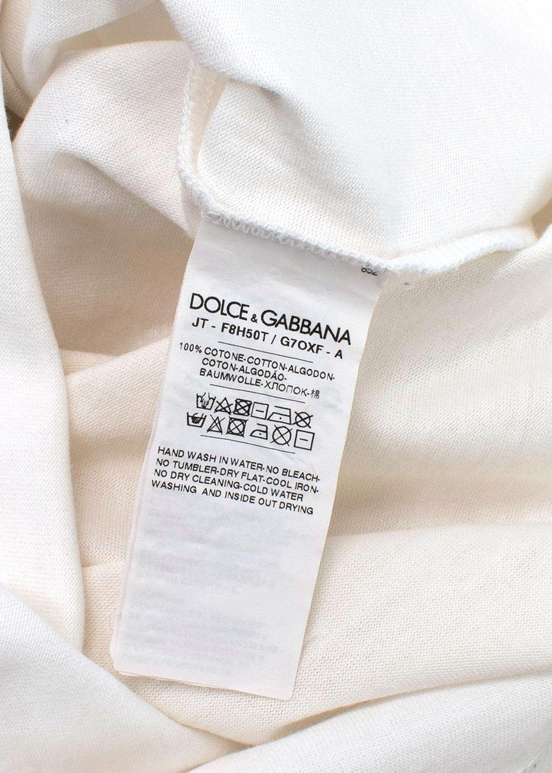 Dolce & Gabbana Ivory "Millennials" Logo T-Shirt