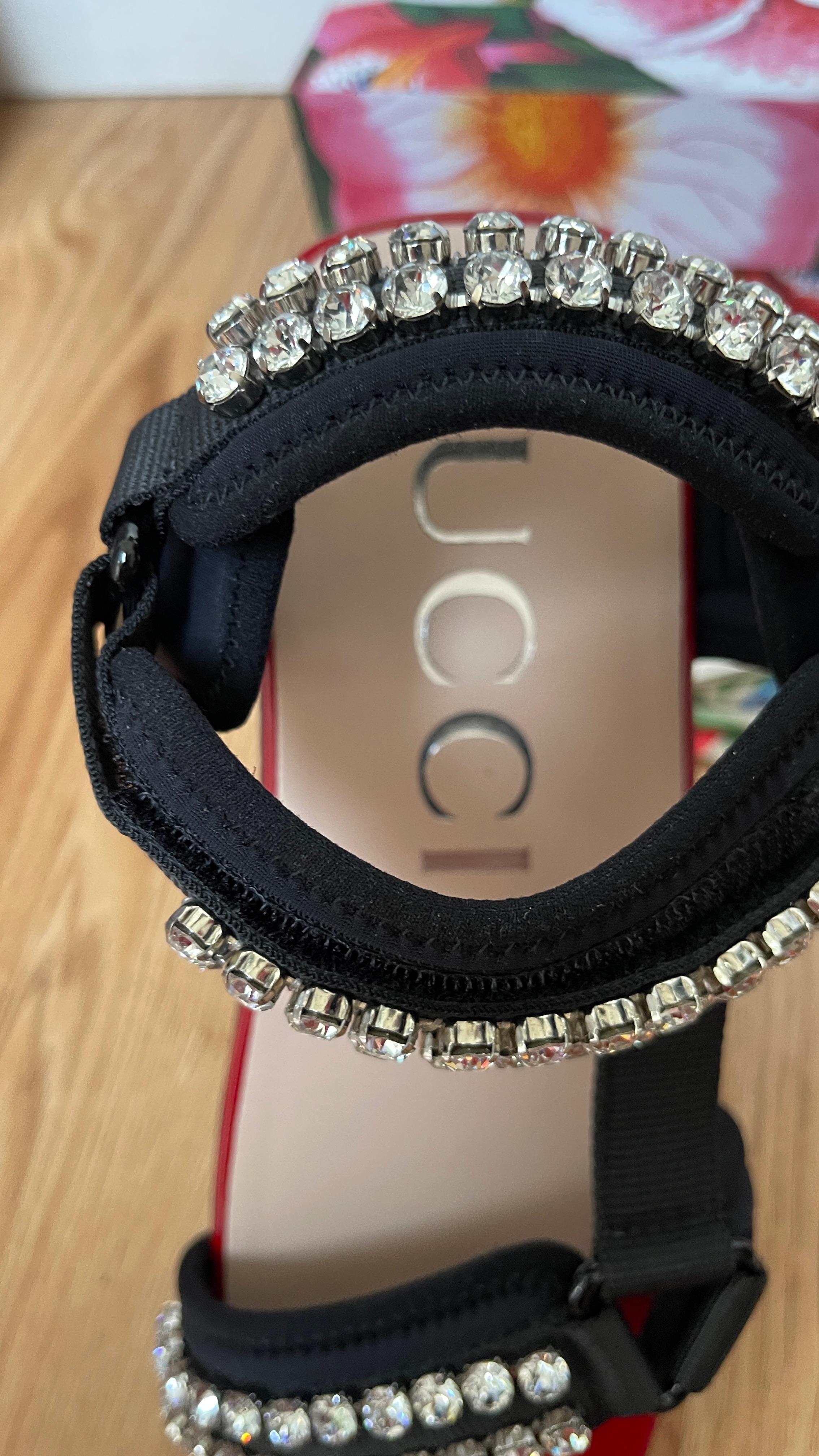Crystal Embellished Sport Strap Sandals