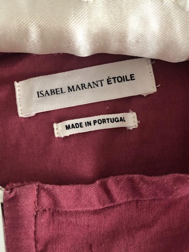 Isabel Marant Etoile Pink Neit Cotton And Linen-blend Dress