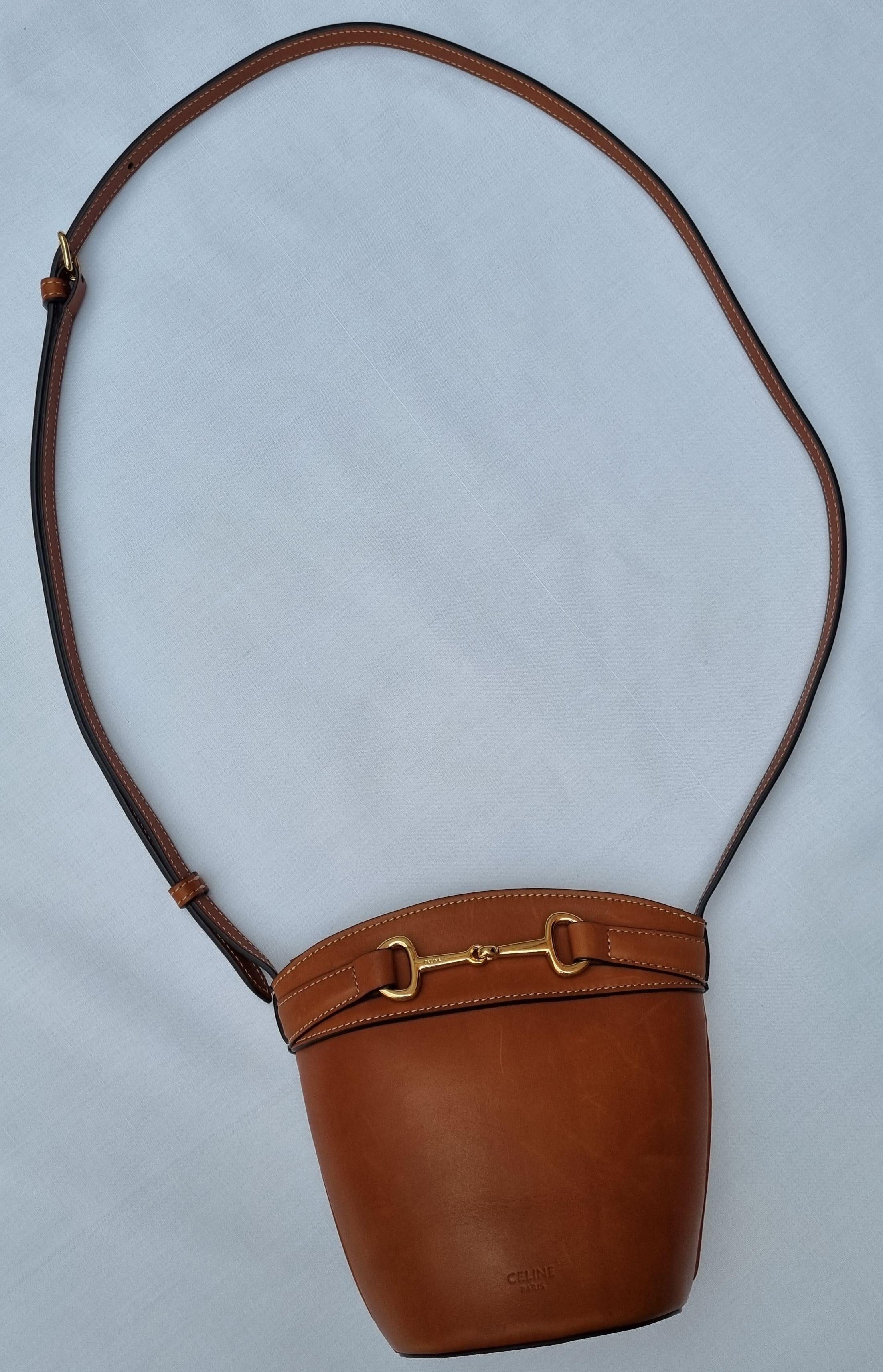 Tan Calfskin Crecy Bucket Bag