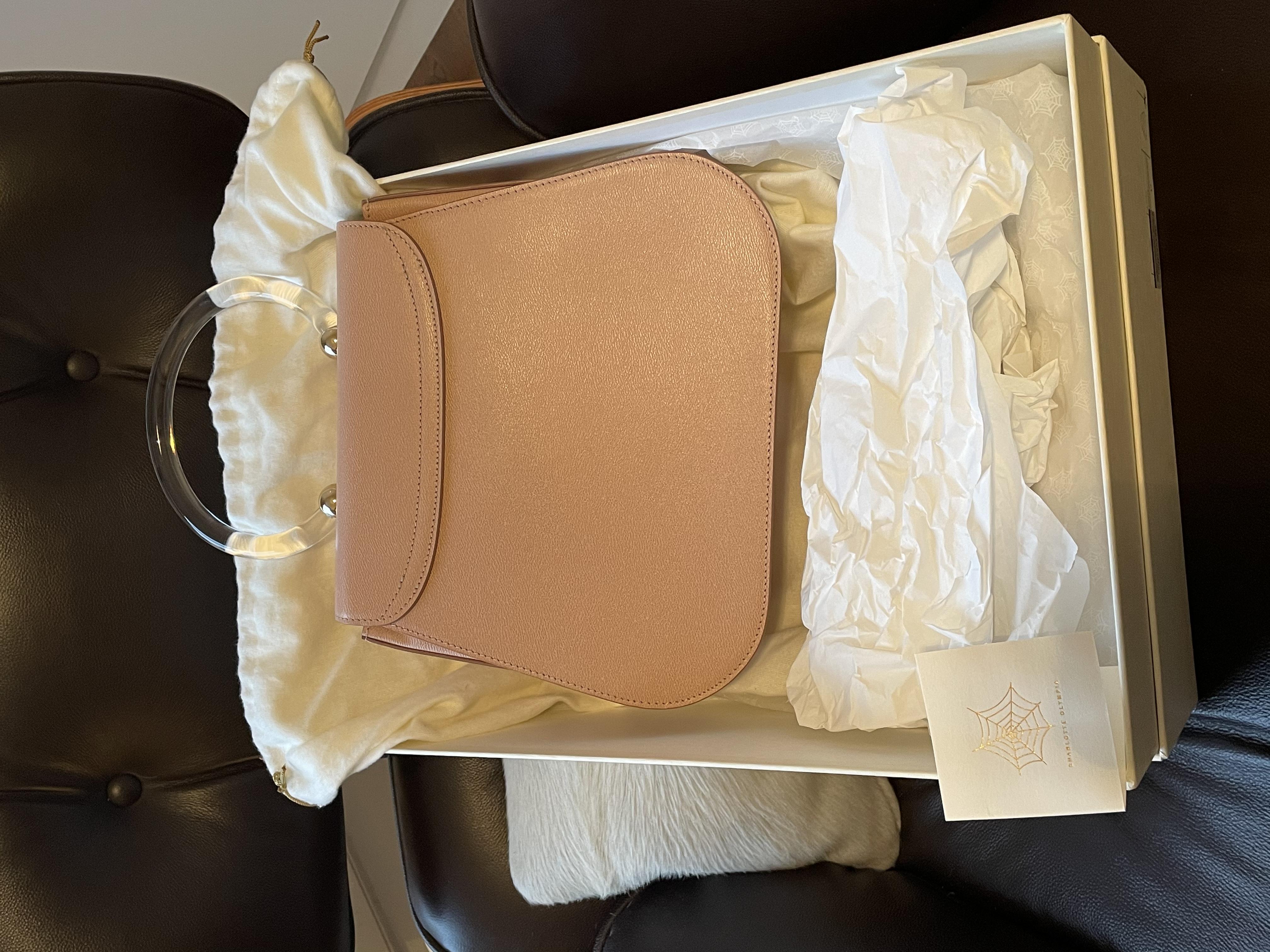 Charlotte Olympia Perspex Top Handle Leather Bag