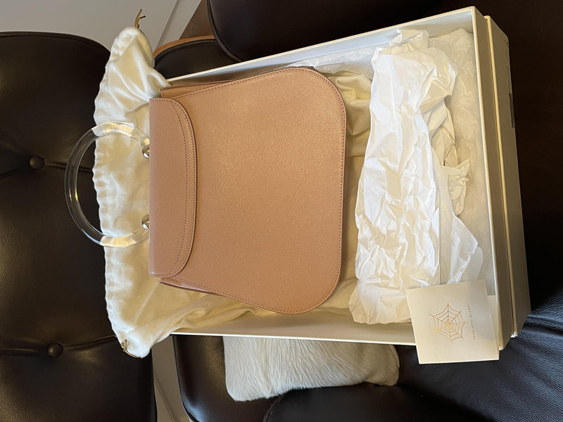 Charlotte Olympia Perspex Top Handle Leather Bag