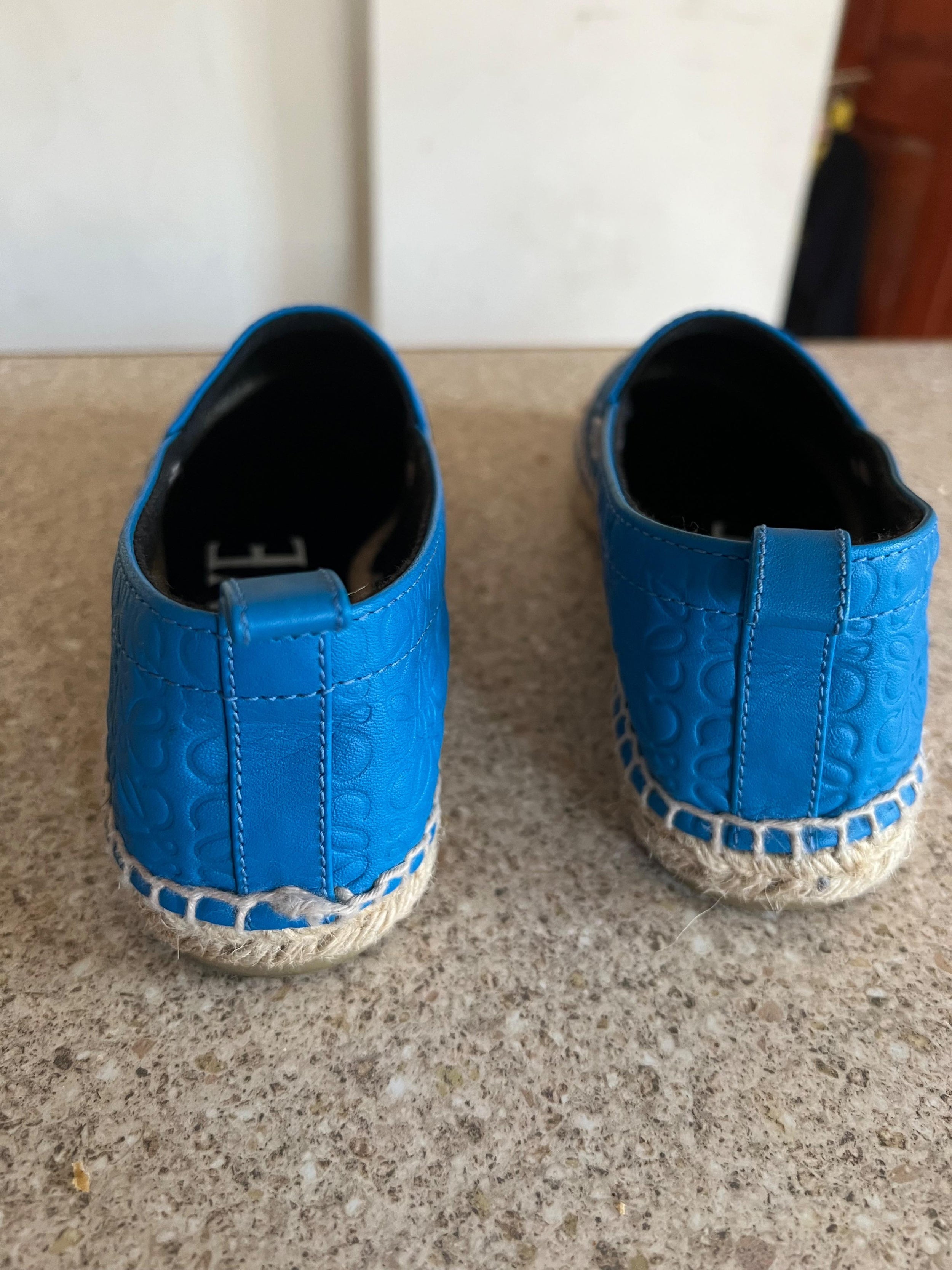 Loewe Blue Leather Espadrilles