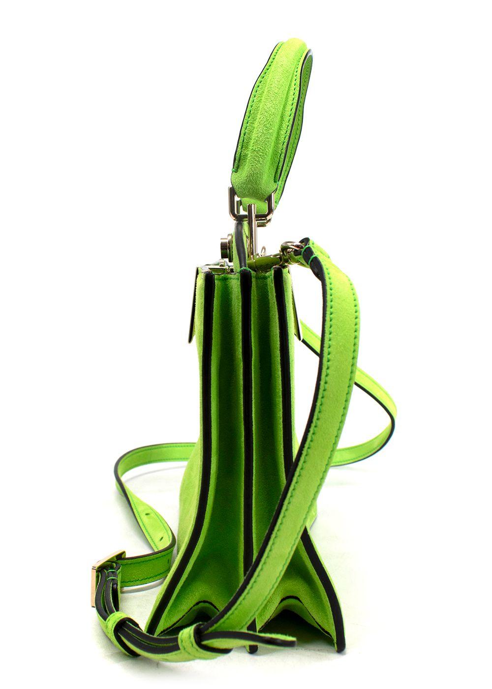 Roger Vivier green suede tote