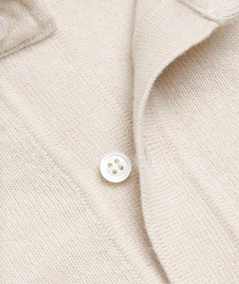 Lardini Cashmere Long-Sleeve Polo Shirt