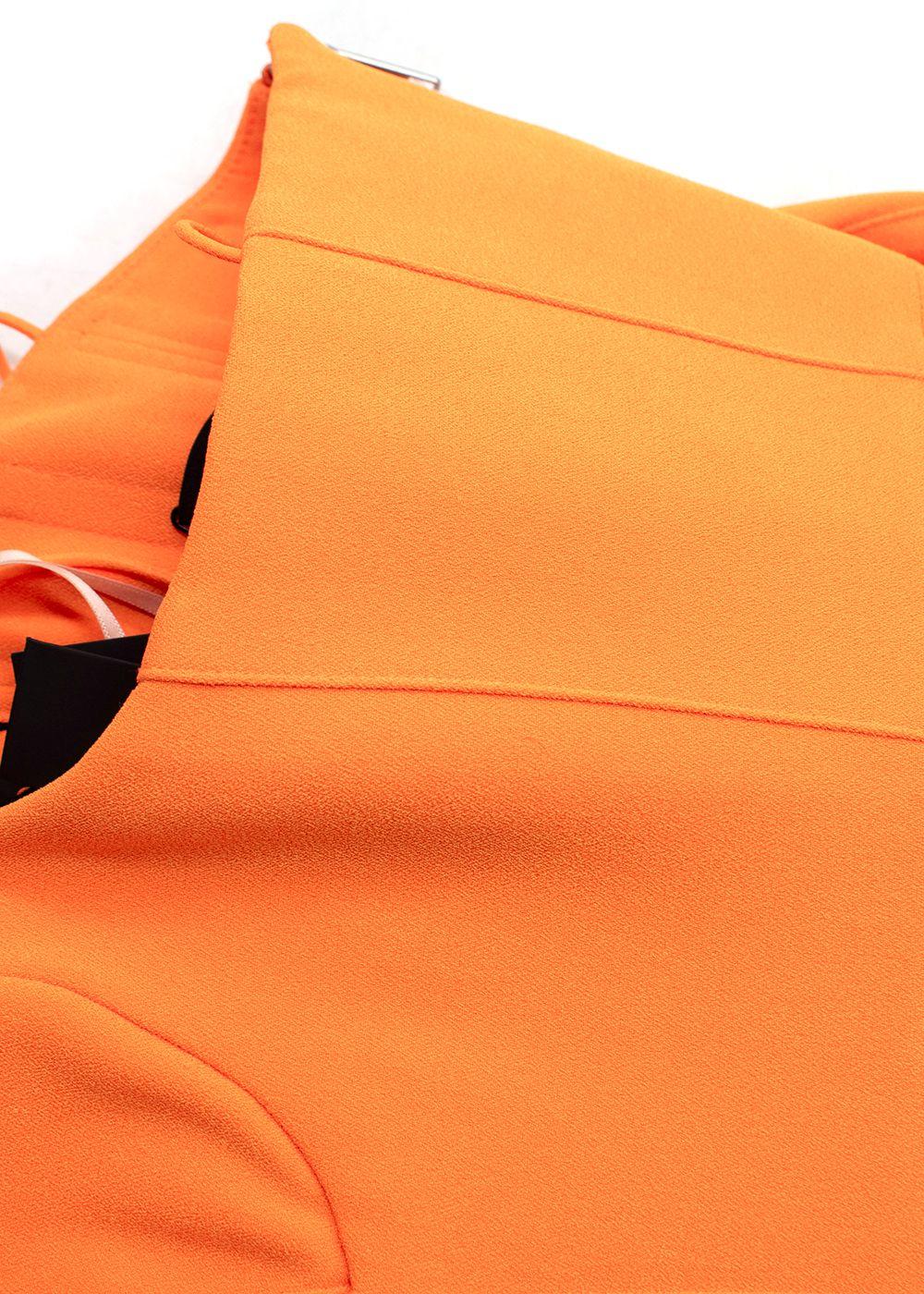 Alex Perry Orange Lee Stretch-crêpe Midi Dress
