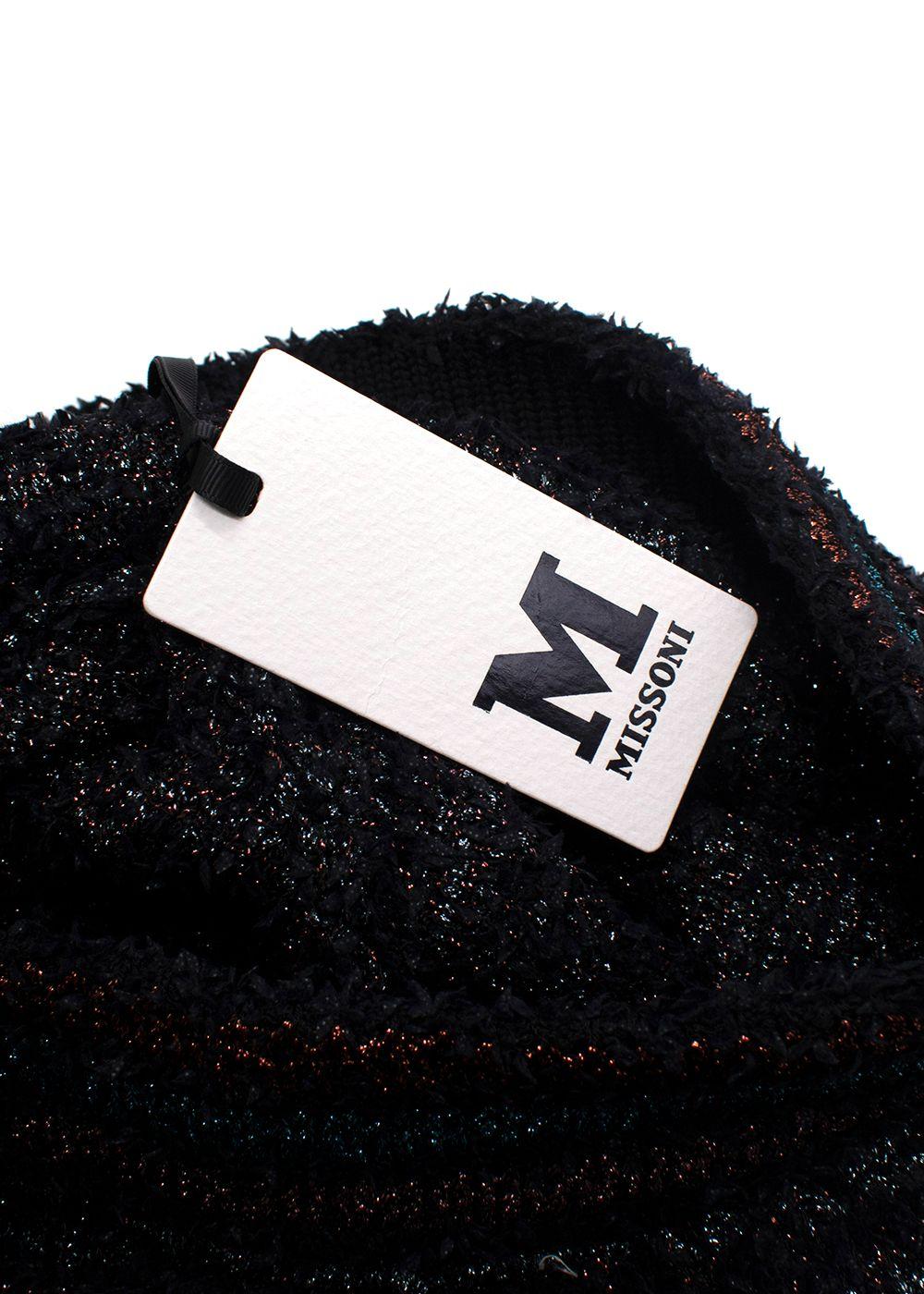 M Missoni Black Metallic Knitted Shorts