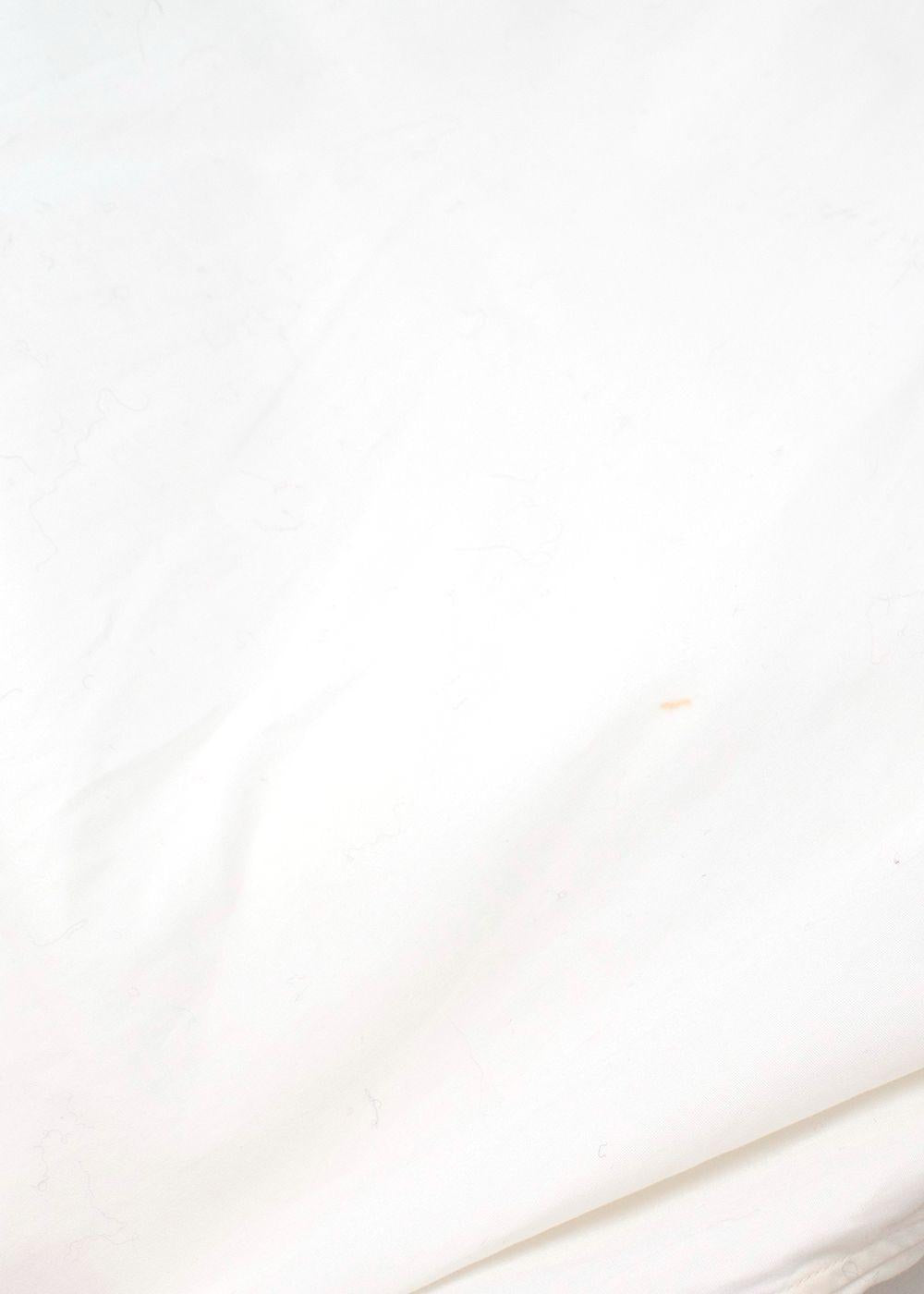 Tom Ford White Cotton Pleated Tuxedo Shirt