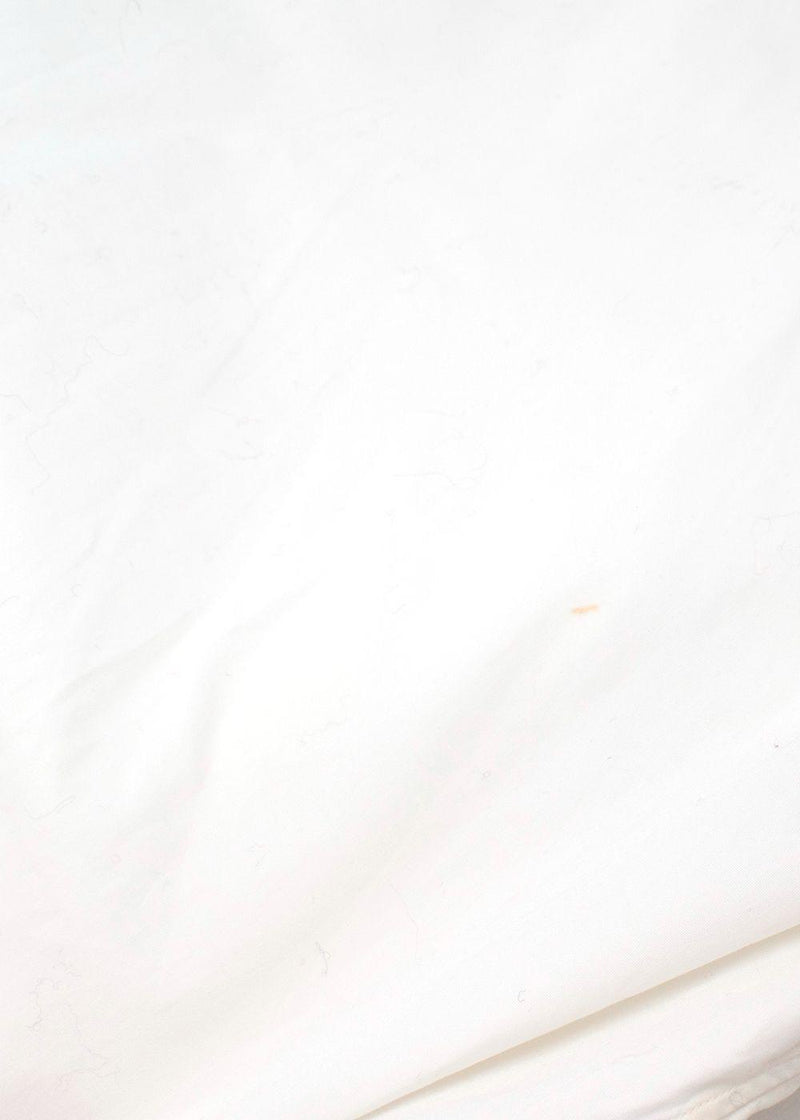 Tom Ford White Cotton Pleated Tuxedo Shirt