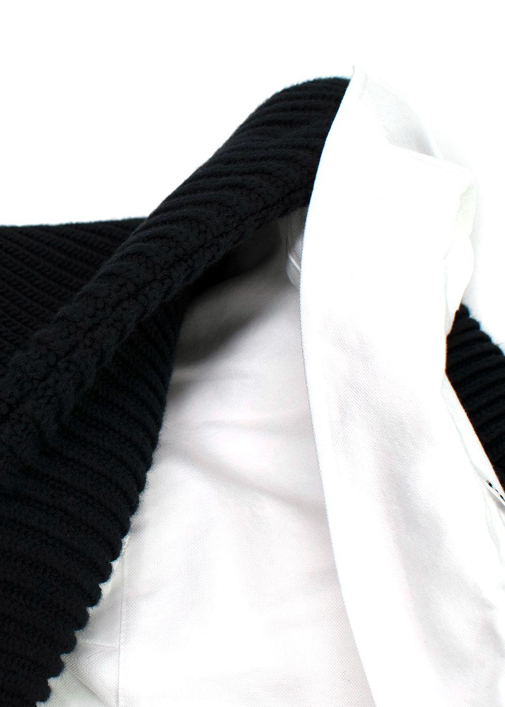Alexander Wang Black Overlay Oxford  Knit Shrug Shirt