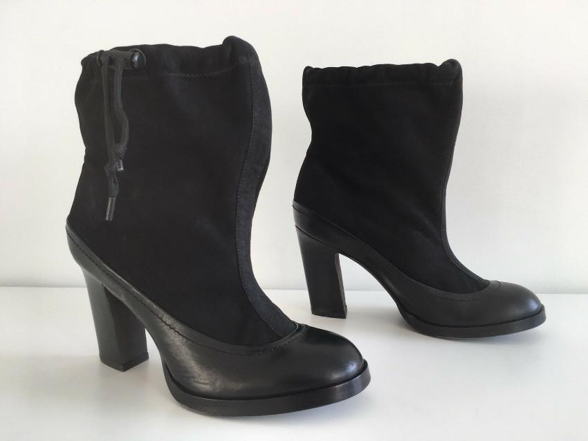 Rag & Bone Black Nubuck Holt Ankle Boots