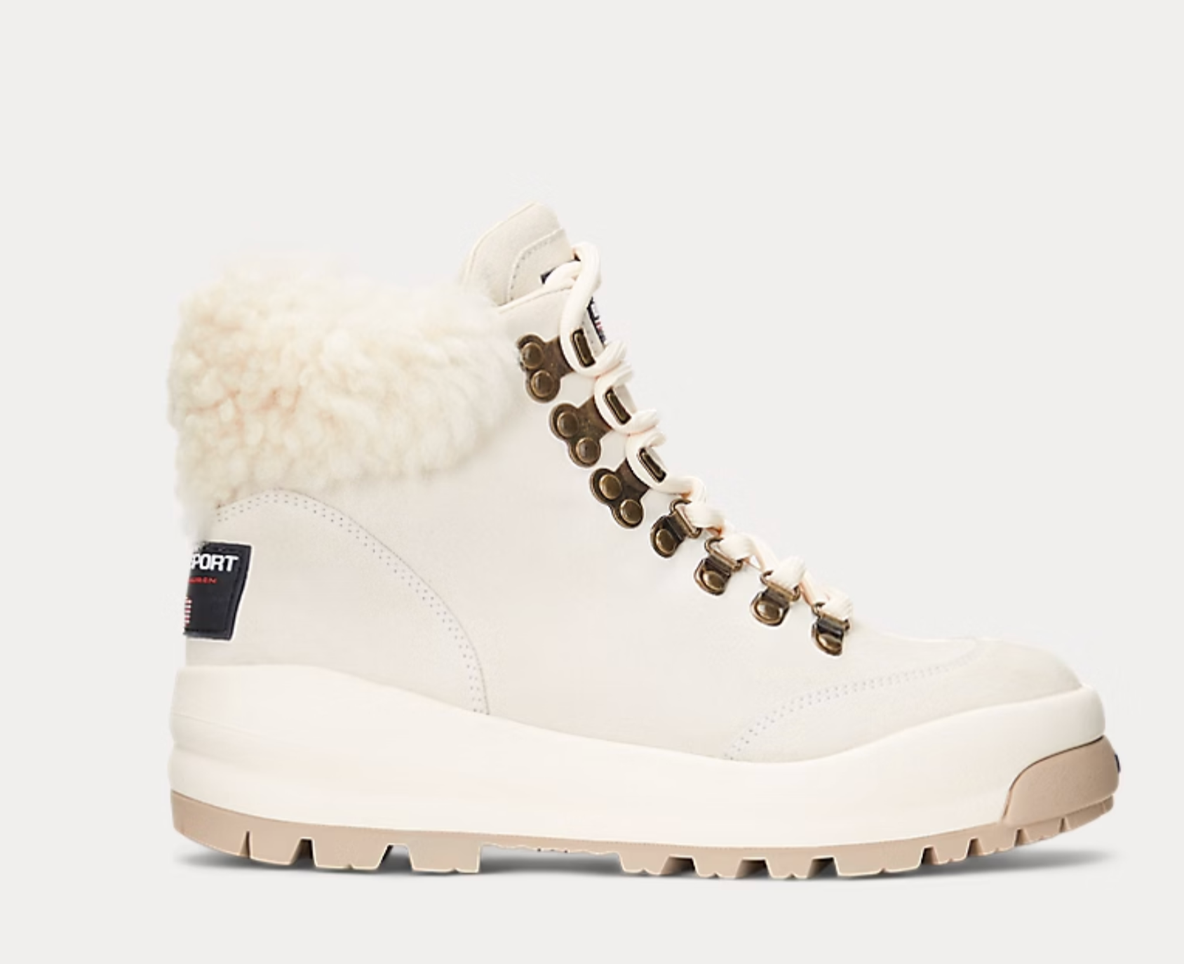 Polo Ralph Lauren Shearling-Trim Suede Hiking Boot