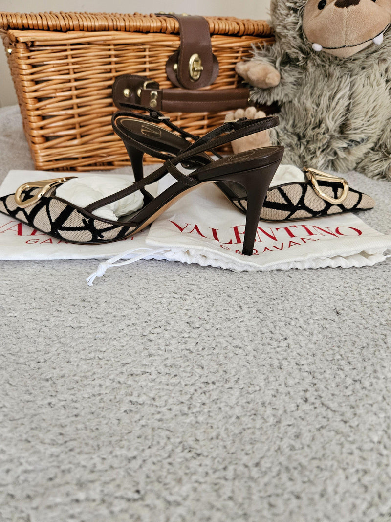 Valentino Iconographe Sling Back Pumps