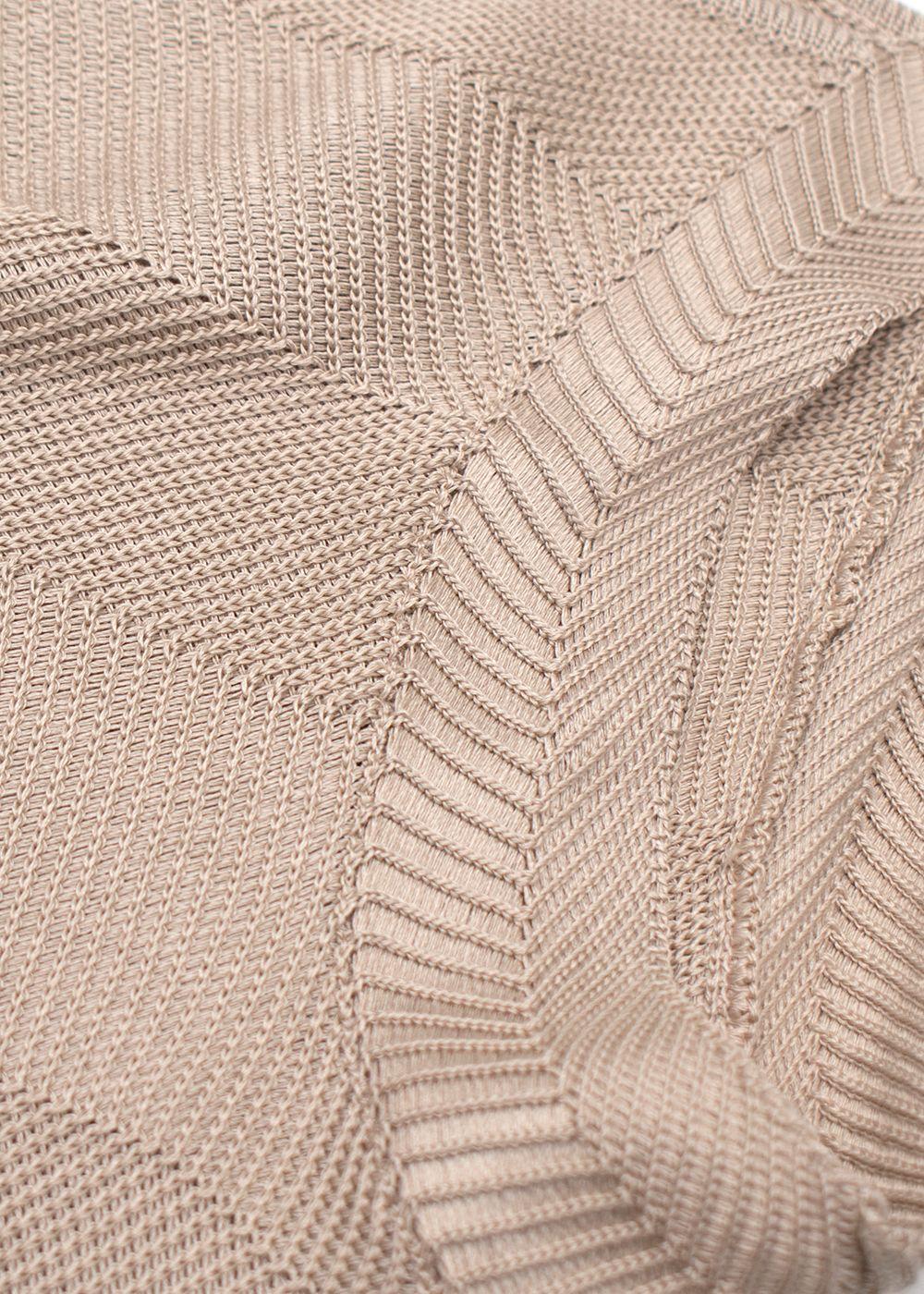 Christian Dior Beige Boutique Woven Silk Knitted Dress