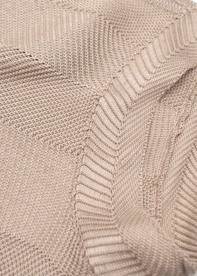 Christian Dior Beige Boutique Woven Silk Knitted Dress