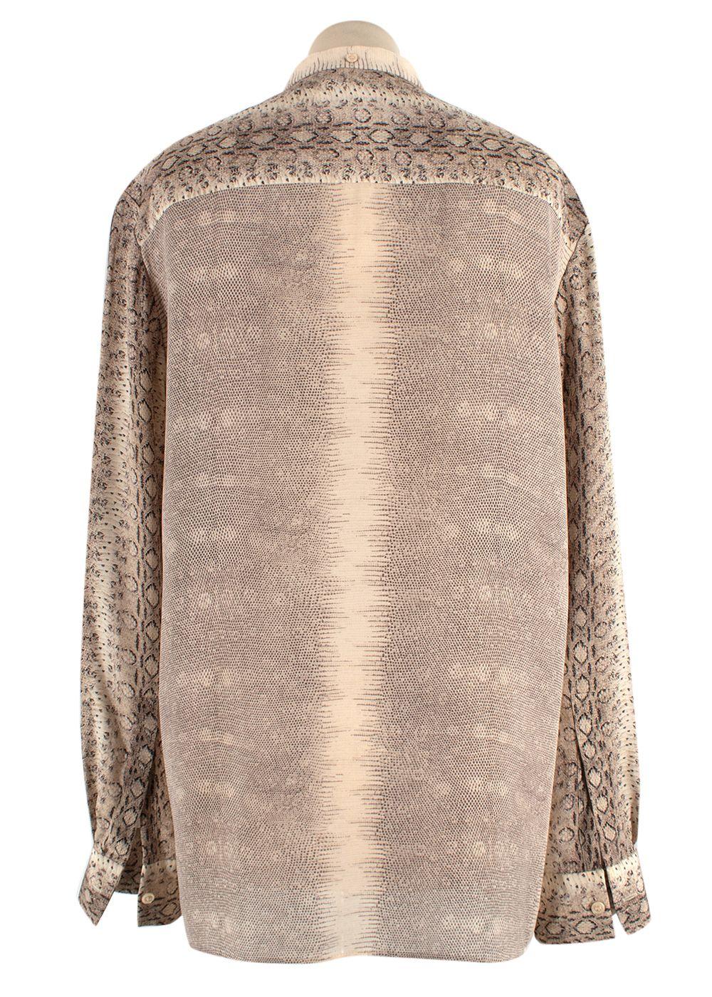 chloe snakeprint silk blouse