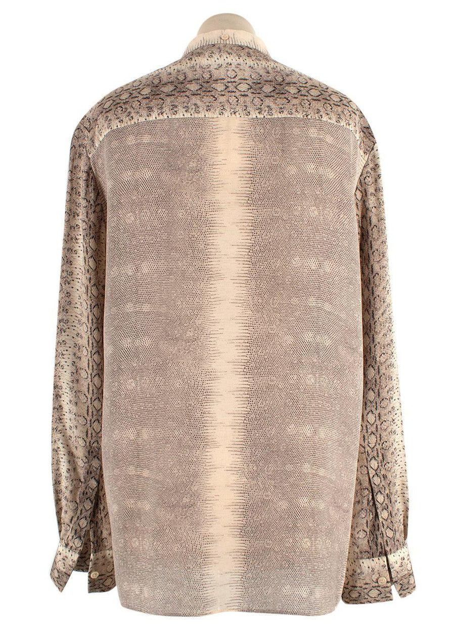 chloe snakeprint silk blouse