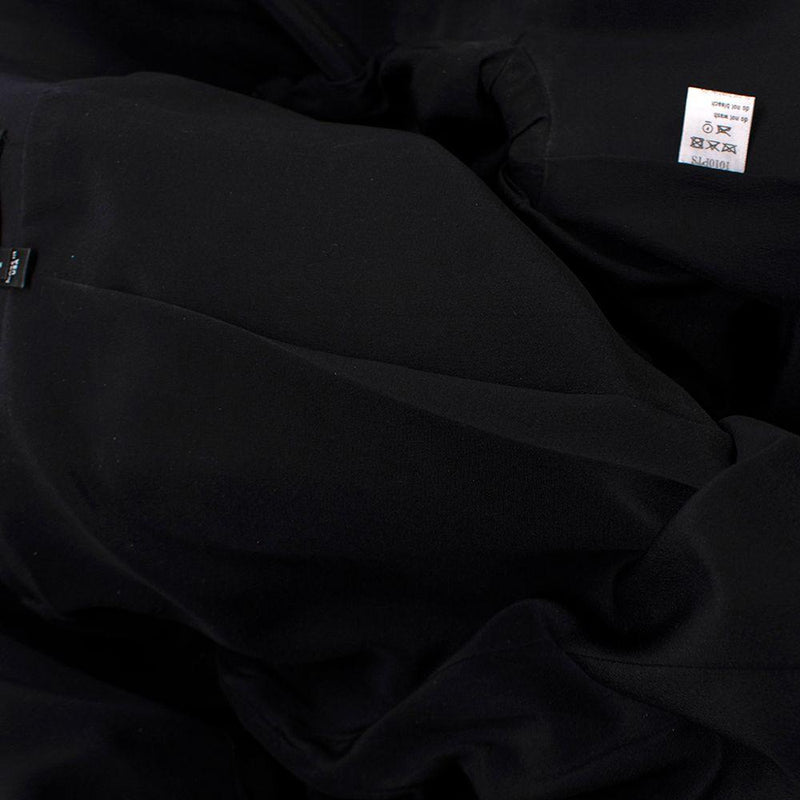 Carolina Herrera Black Cropped Blazer and Maxi Skirt Silk Suit