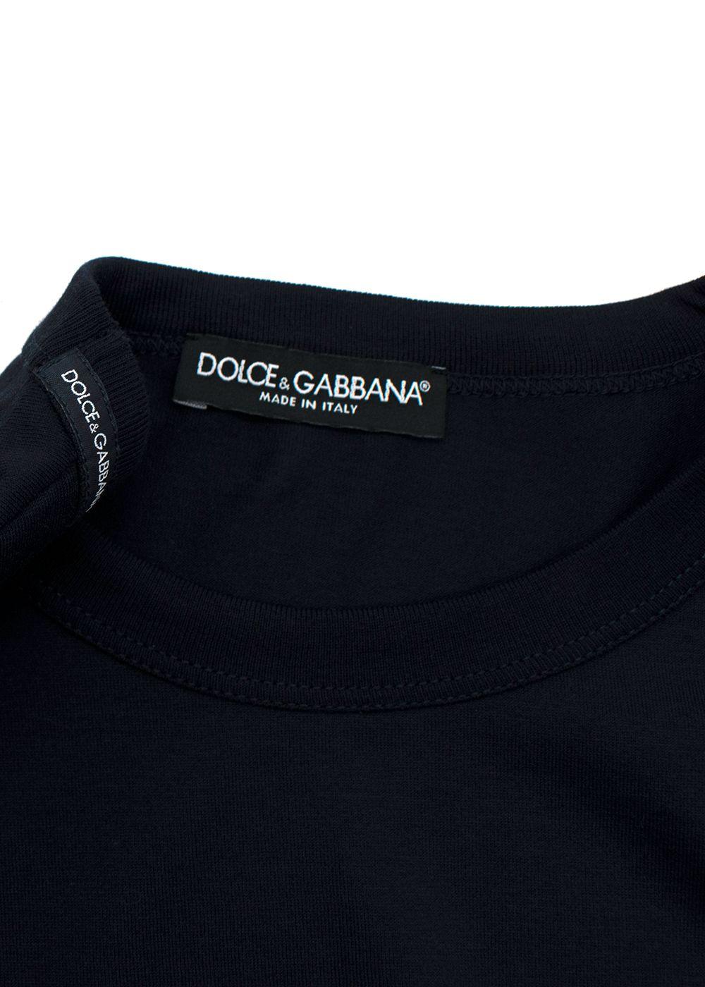 Crew Neck Black Cotton T-Shirt