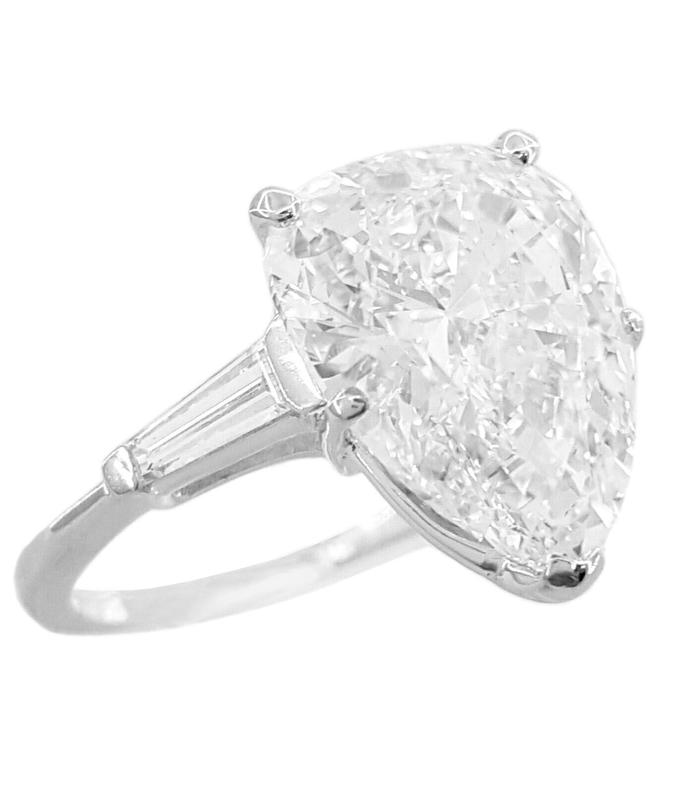 Verde 5.5ct IGI Certified Lab Grown Pear Cut Diamond Ring