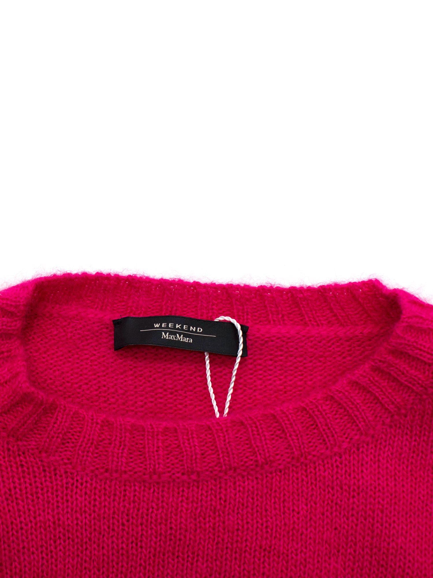 Max Mara Weekender Neon Pink Wool Sweater