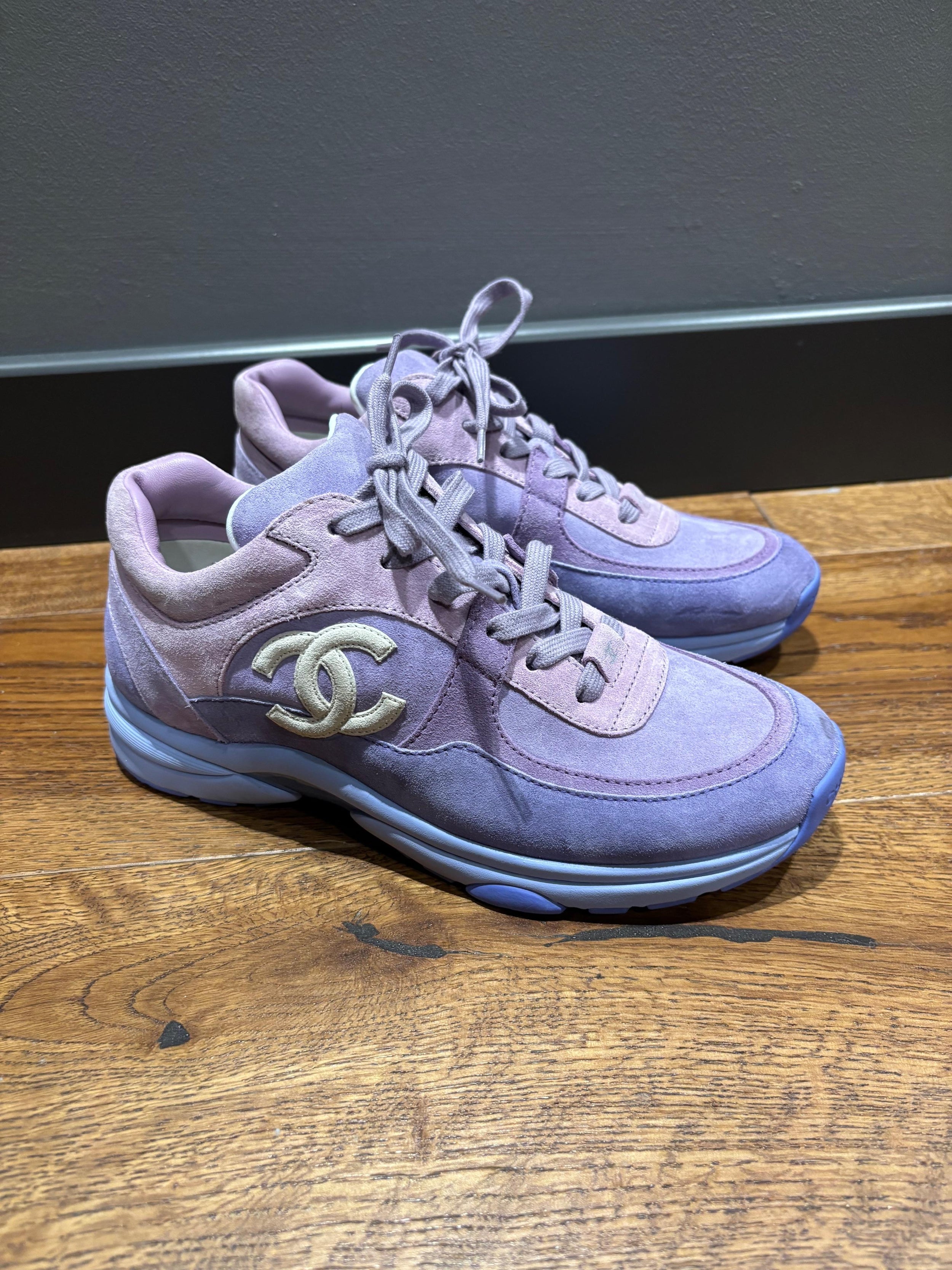 Chanel Lilac CC Trainers