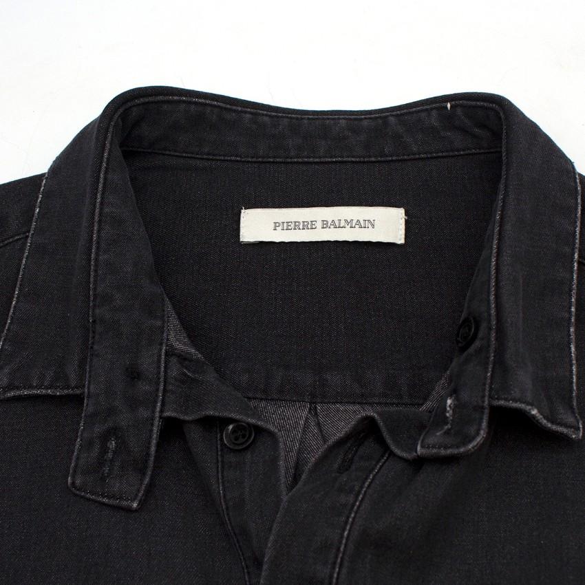 Pierre Balmain Charcoal Denim Shirt