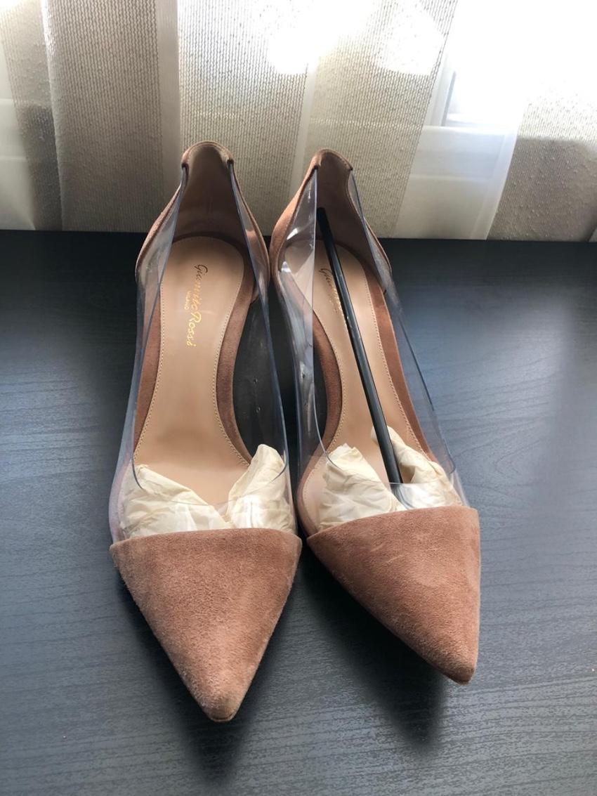Gianvito Rossi Plexi Kitten Heel Pumps