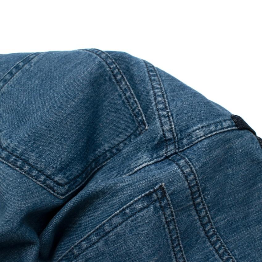 Sonia Rykiel Mid-Wash Wide Leg Denim Jeans with Crystal Waistband