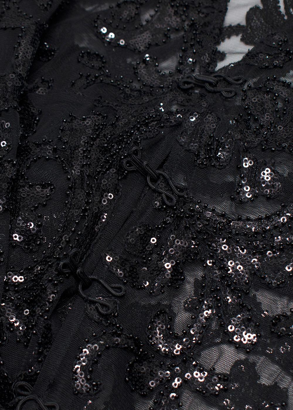 Alexis Embellished Black Maxi Dress