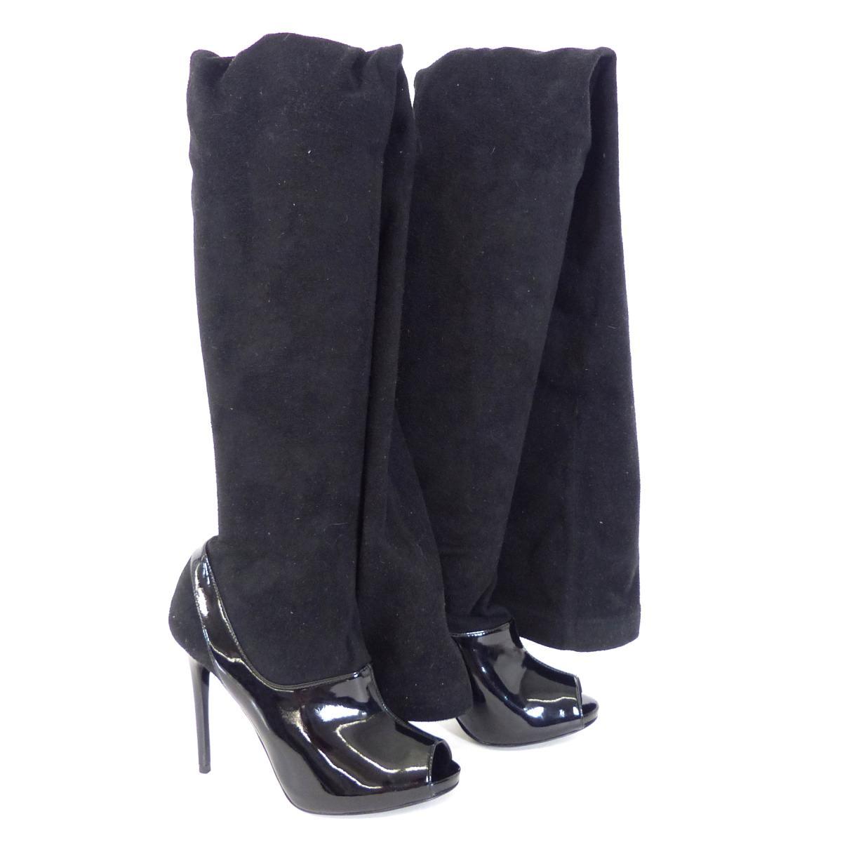 STELLA MCCARTNEY Runway Thigh High Black Boots