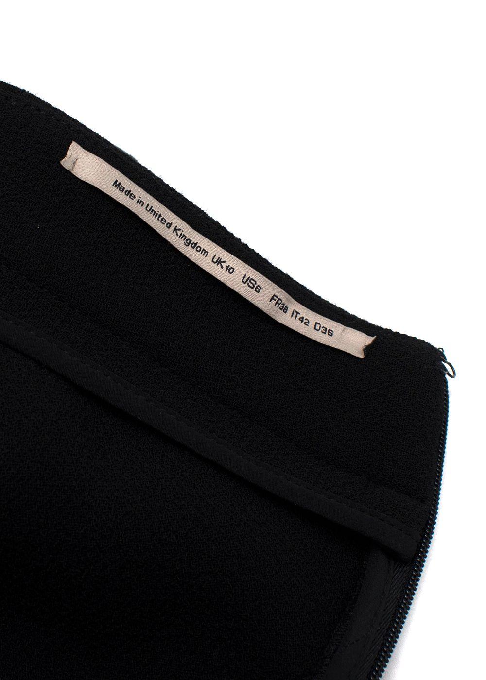 Roland Mouret Black Velvet Neck Tie Midi Dress