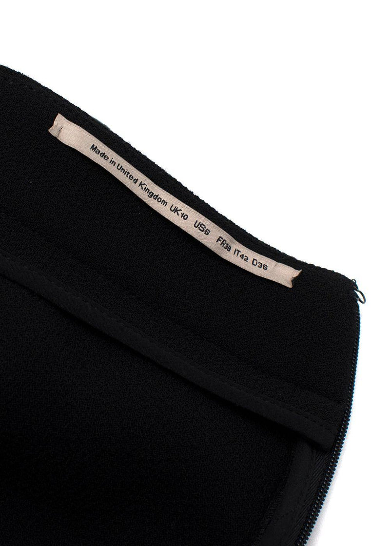 Roland Mouret Black Velvet Neck Tie Midi Dress