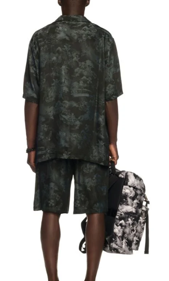 Off White Fresco Visc Jacq Bowling Shorts