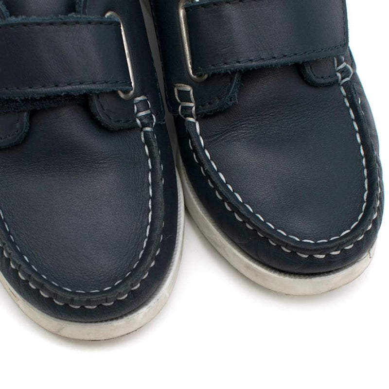 Jacadi Boys Navy Leather Deck Shoes