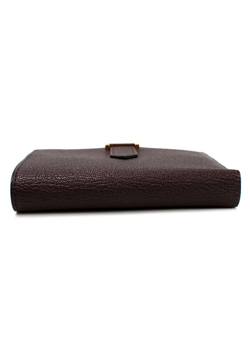 Hermes Rouge Sellier Chevre Mysore Compact Bearn Wallet