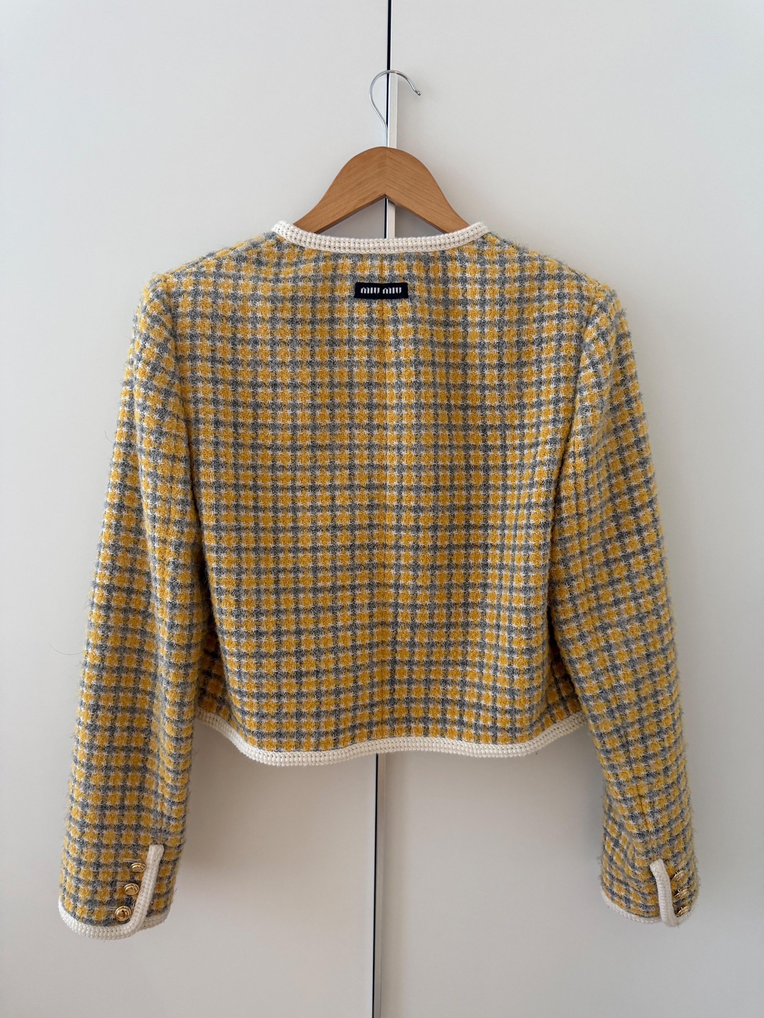 Miu Miu Mustard Tweed Jacket
