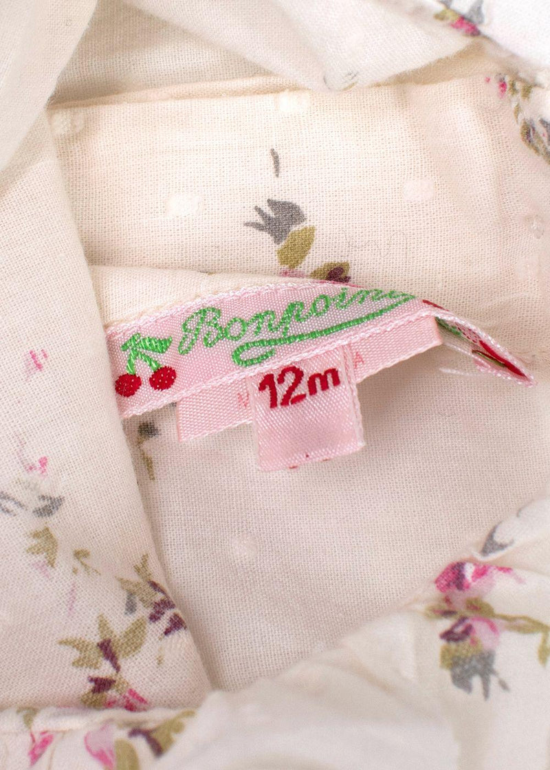 Bonpoint Kids 12m White Floral Blouse