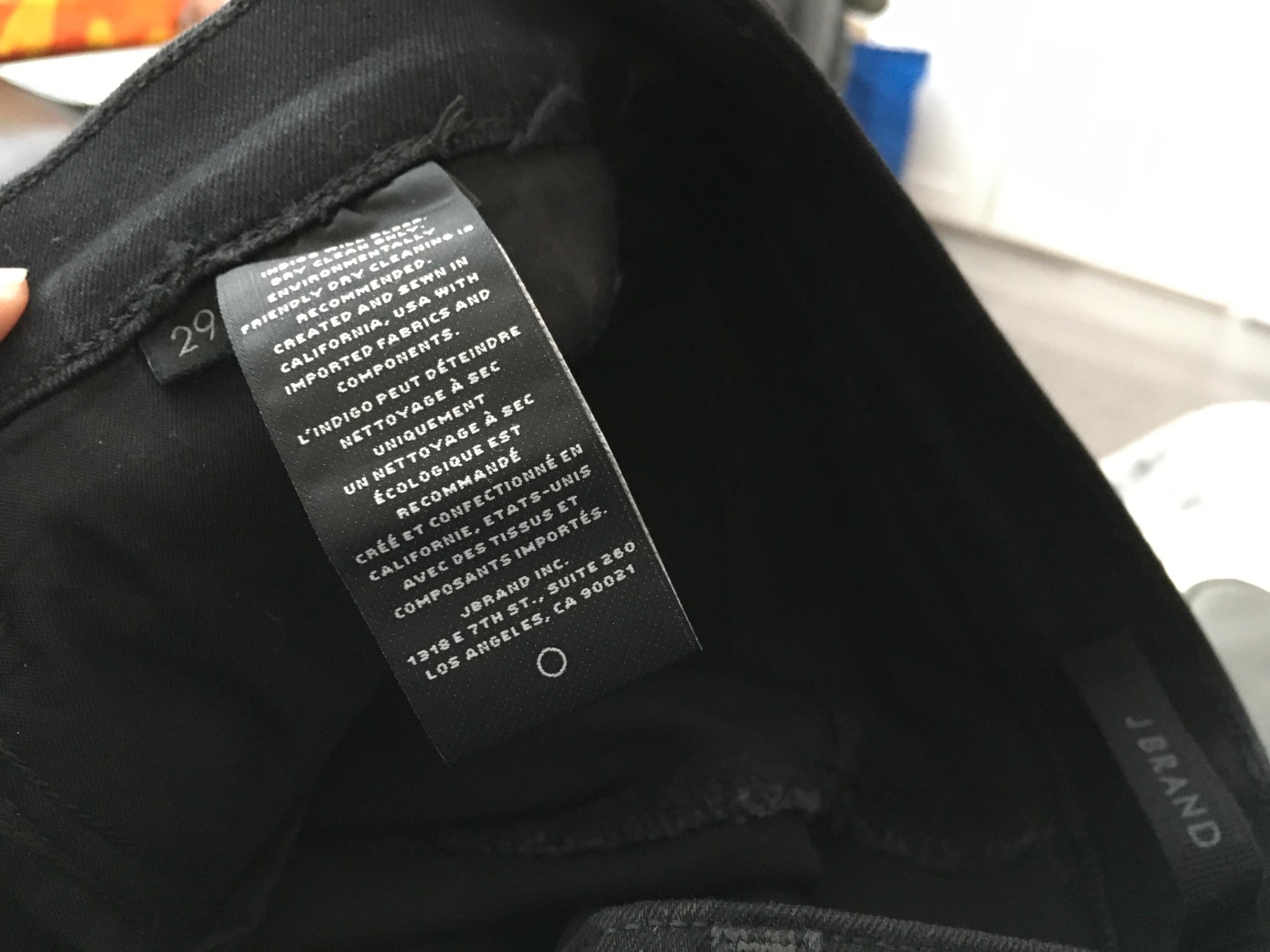 J Brand Metallic Black Skinny Jeans
