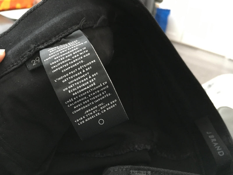 J Brand Metallic Black Skinny Jeans