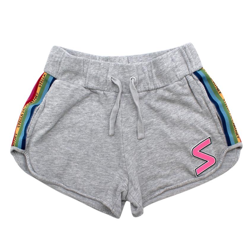 Stella McCartney Grey Cotton Rainbow Details T-shirt & Shorts Set
