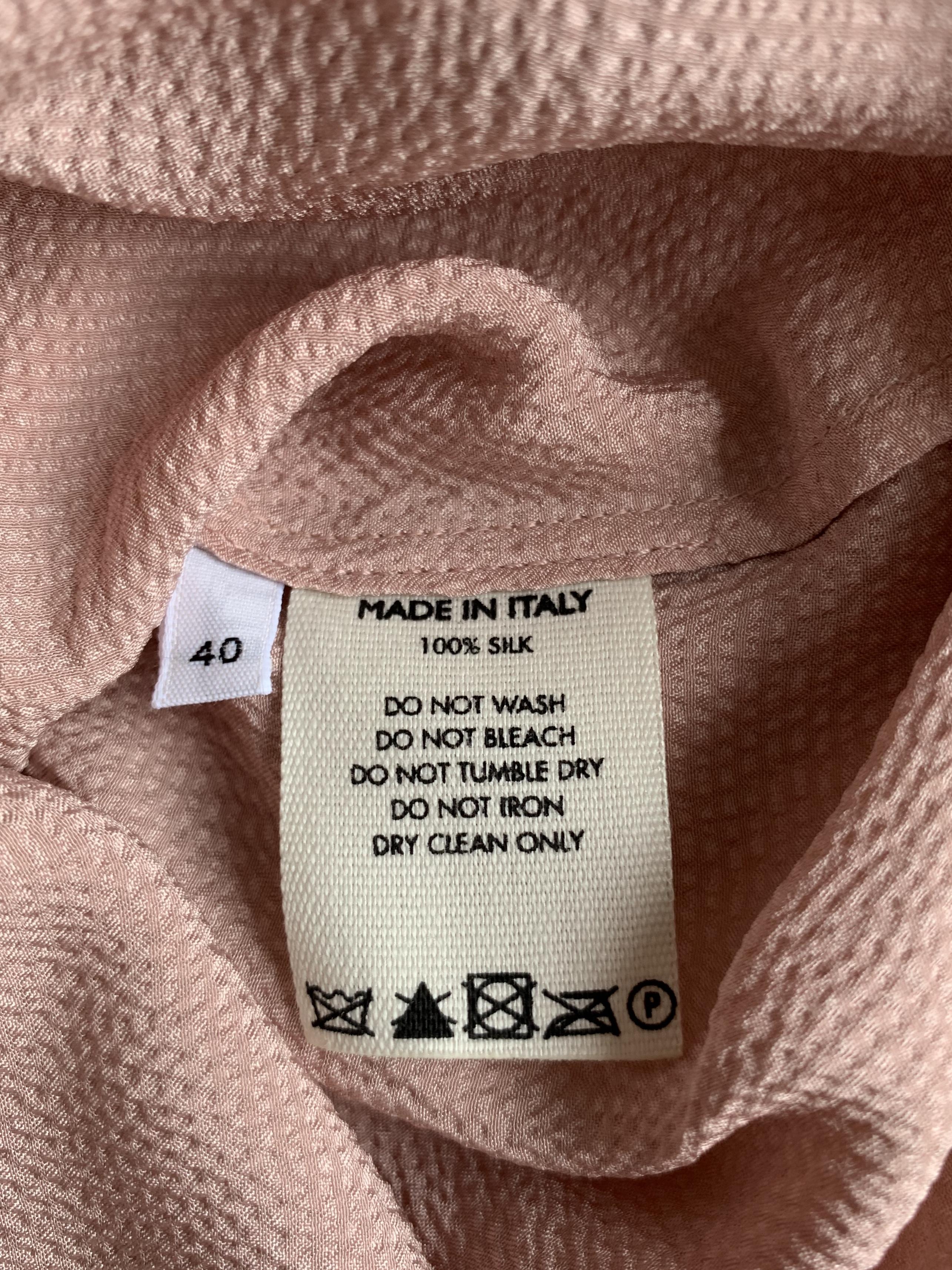 Mansur Gavriel blush hammered-silk midi dress