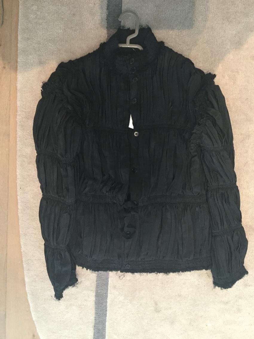 J. W Anderson Frayed Ruched Crepe De Chine Jacket